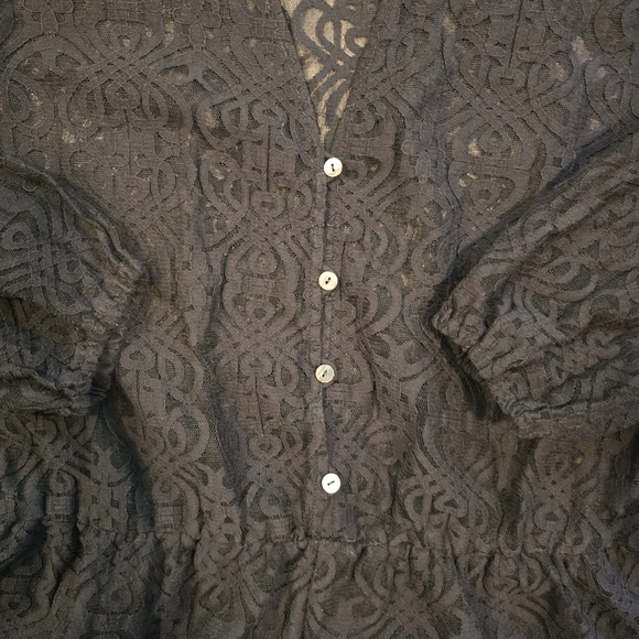 ZIMMERMANN Lace/Embroidered Romper, Black, Size 3/L (US Size 10) - Picture 4 of 8